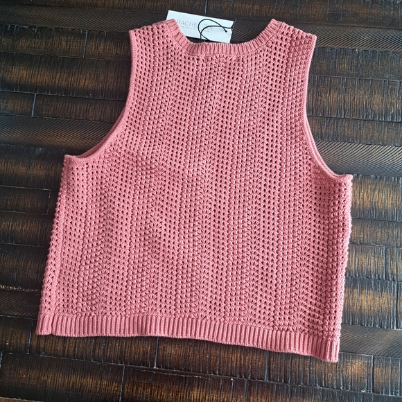 Rachel Zoe Dusty Pink Knit Top, L - Picture 2 of 4
